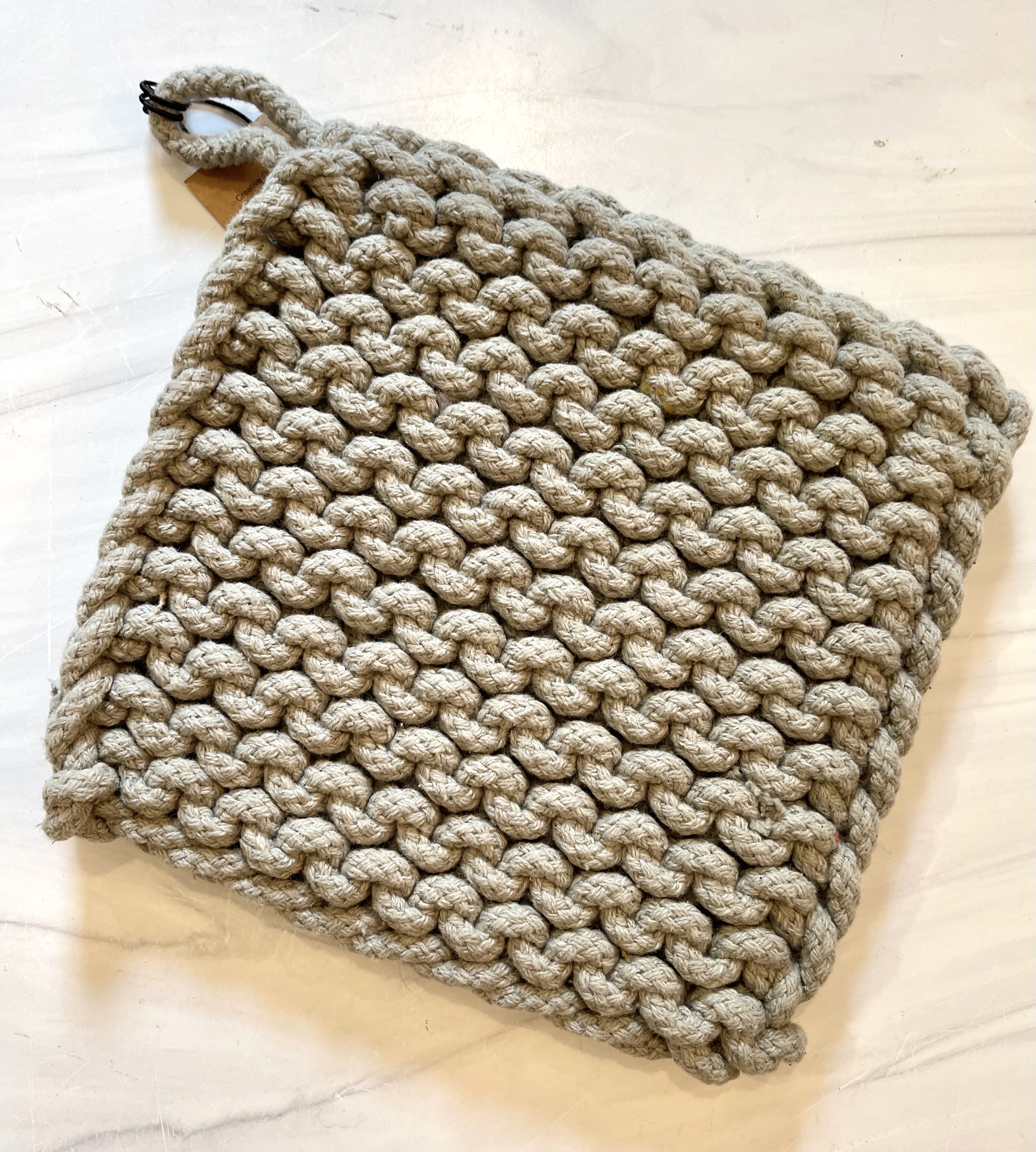 Chunky Crocheted Potholder, 8"--CHOOSE COLOR