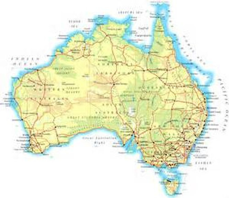 Full Topographic Map Card for Garmin Alpha 100. Australia