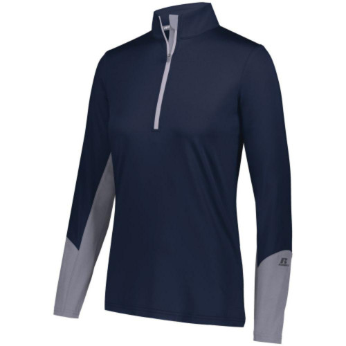 Embroidered Russell Ladies' Hybrid Pullover-TI