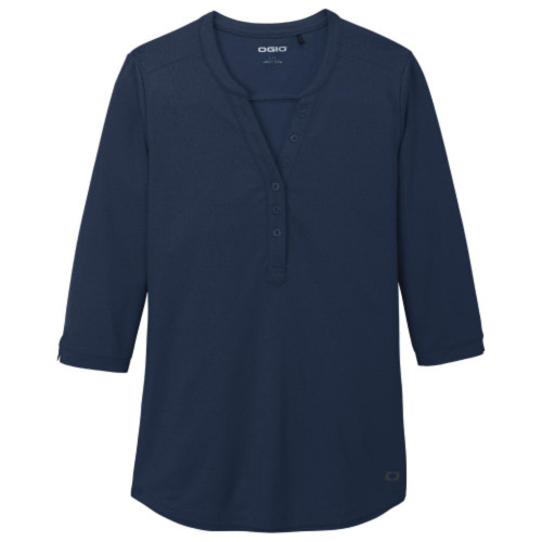 OGIO Ladies Jewel Henley-TI