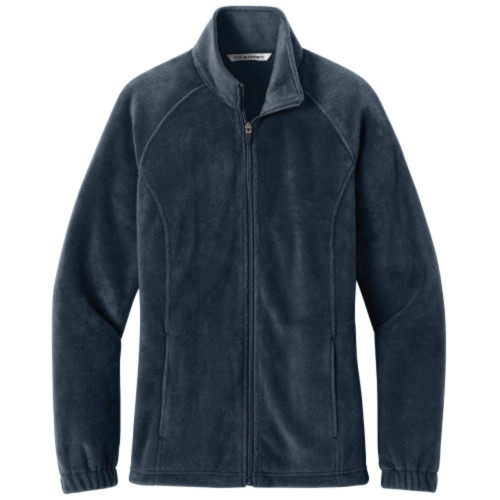 Womens Embroidered Plush Fleece Full Zip Jacket-TI