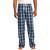 Embroidered Young Mens Flannel Plaid Pant-TI