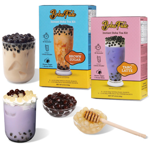 Variety Flavor Boba Tea Kit (Brown Sugar + Taro)