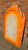 Boxing Machine Top Lid - Orange With White Swirls - Used Boxing Machine Top Lid - Orange With White Swirls - Used
