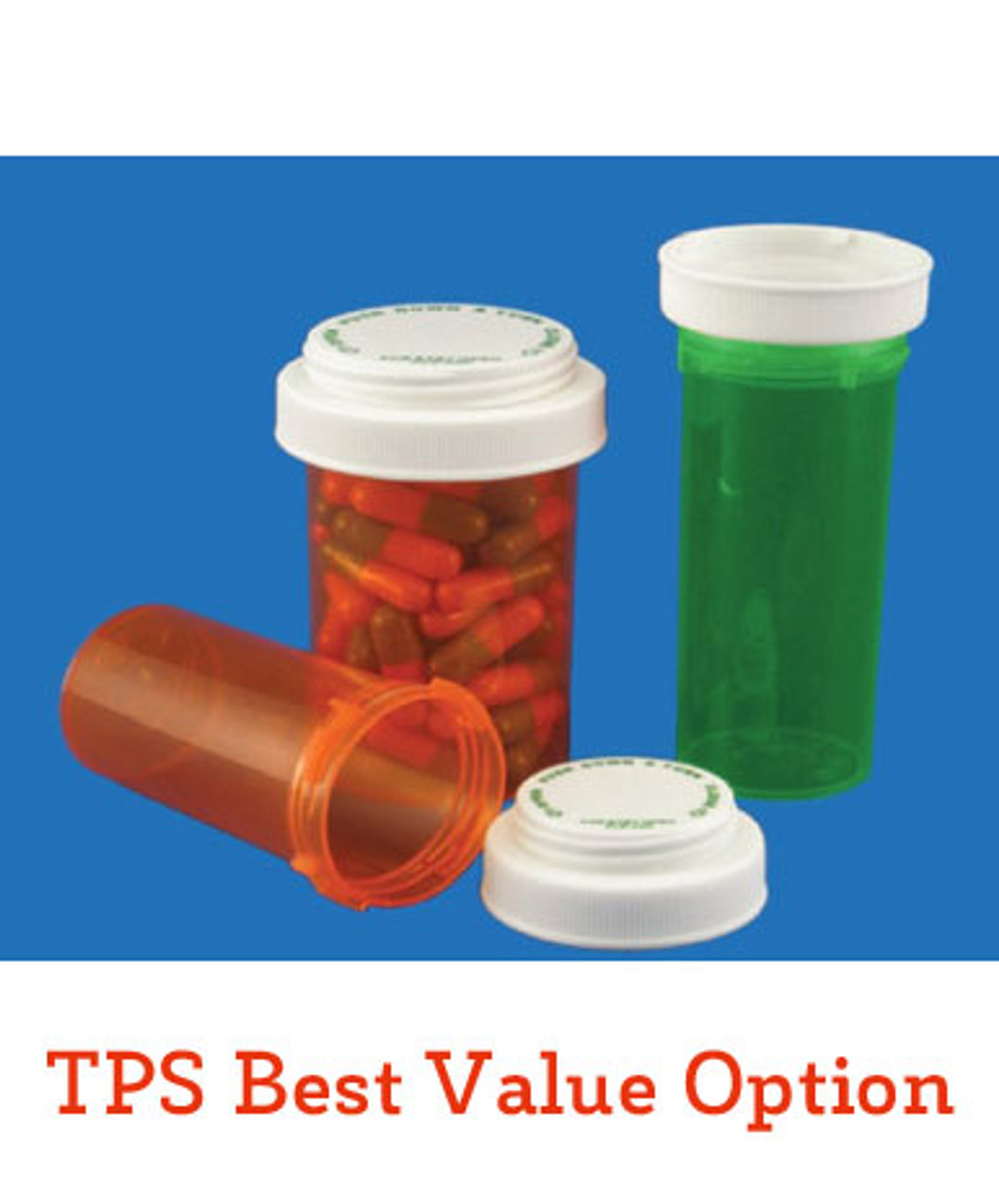 TPS Reversible Cap Plastic Vials