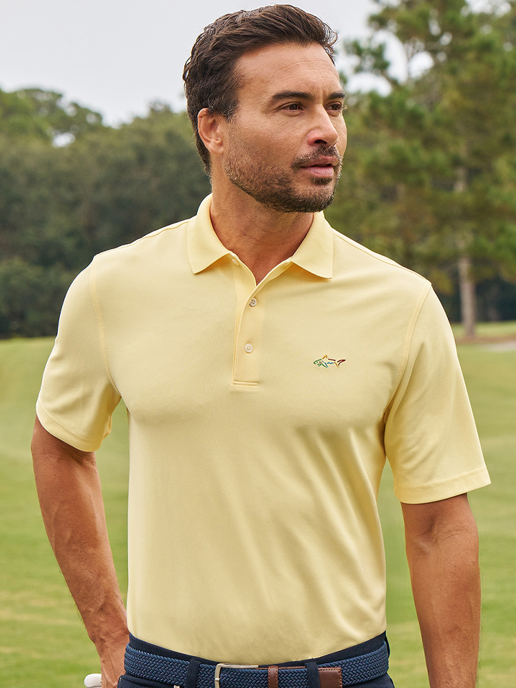 Greg Norman Classic Pique Shark Polo - Solar | GolfBox