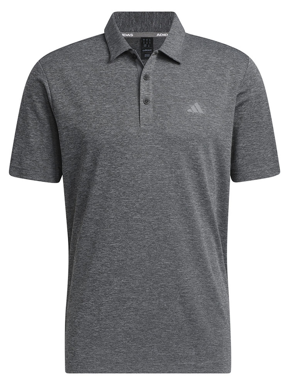 adidas Drive Heather Polo Shirt - Black | GolfBox