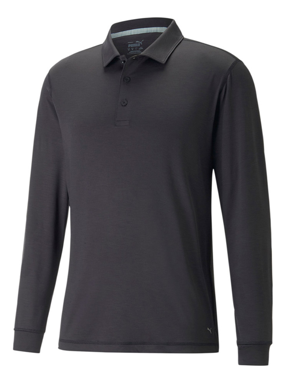 Puma YouV Long Sleeve Golf Polo Shirt - Puma Black - Mens | GolfBox