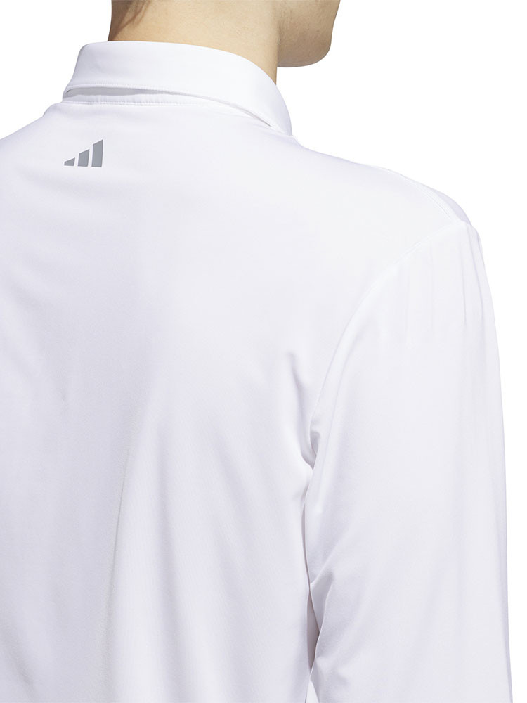 adidas Core Long Sleeve Polo Shirt White GolfBox