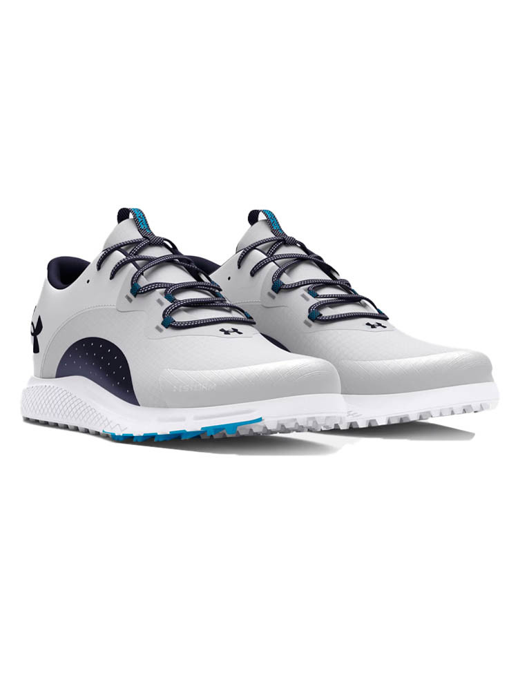 Under Armour Charged Draw 2 Spikeless Golf Shoes - Halo Grey  display picture 3