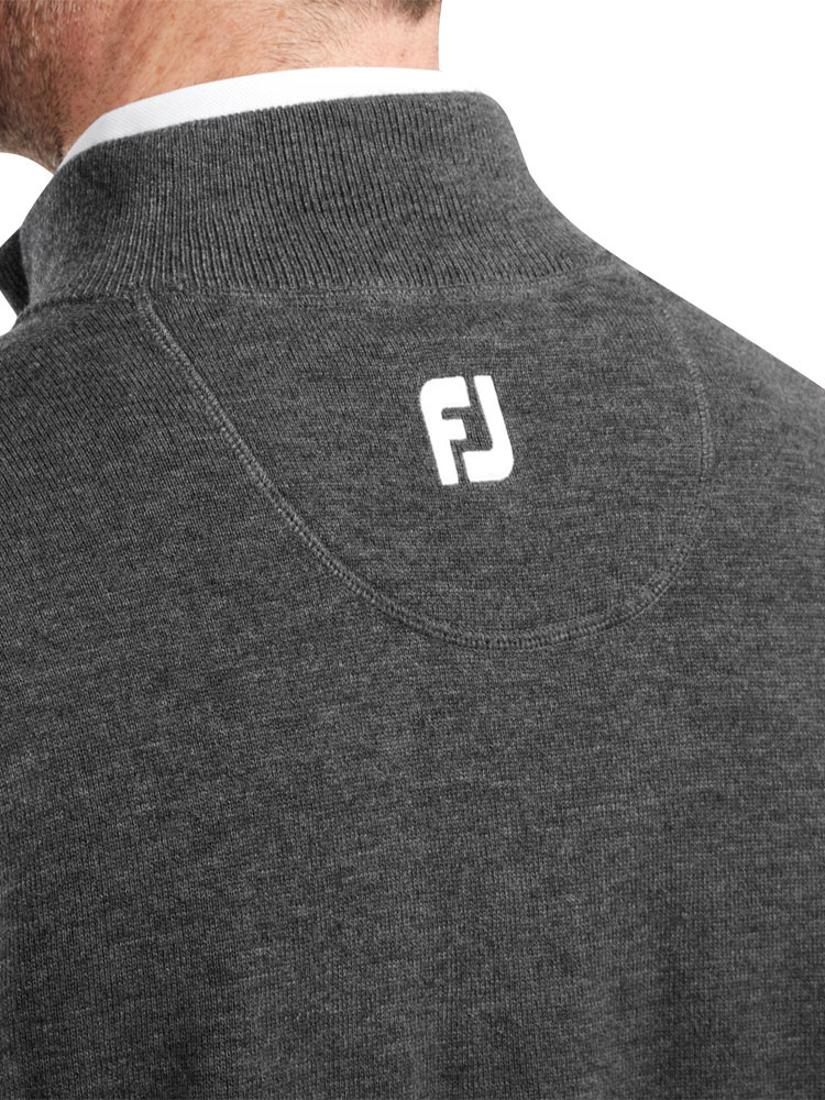 FootJoy Wool Blend 1/2 Zip Pullover Heather Charcoal