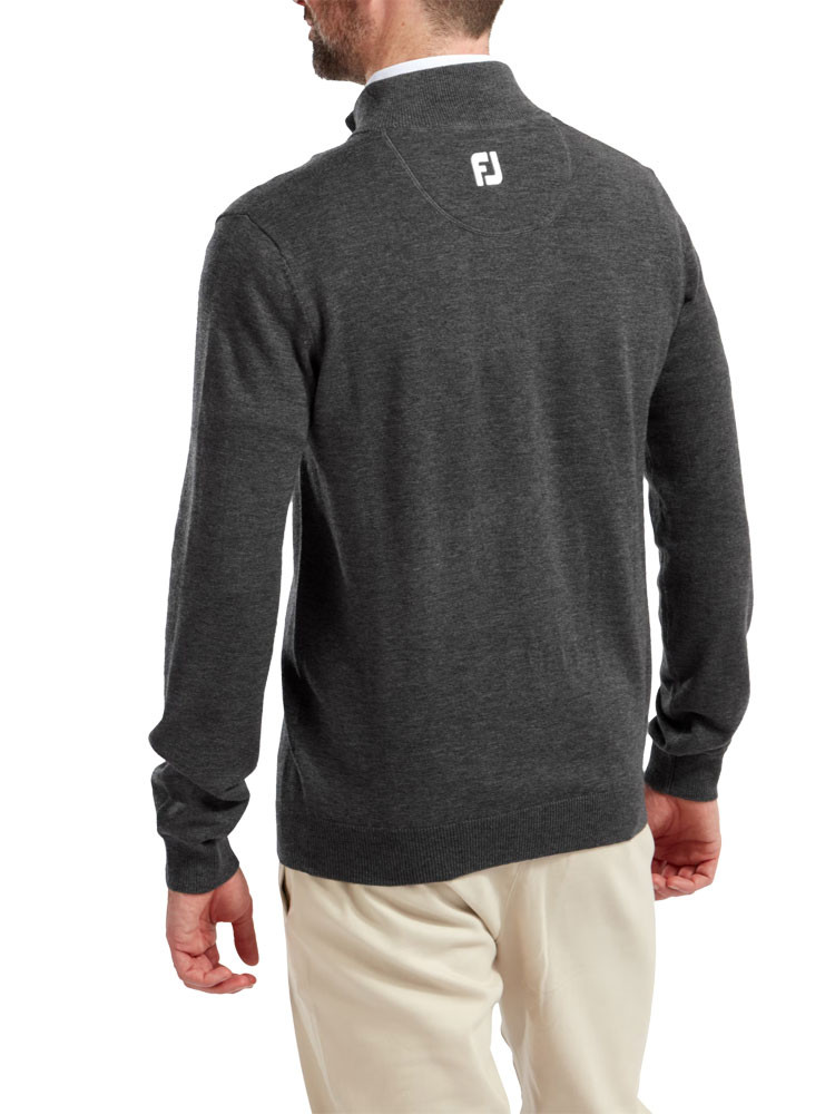 FootJoy Wool Blend 1/2 Zip Pullover Heather Charcoal