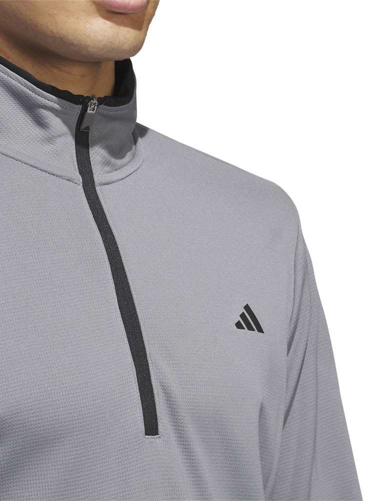 adidas Lightweight Half-Zip Pullover - Grey Three