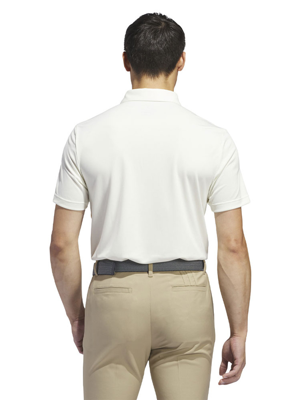 adidas Mens Core Print Polo Shirt - Ivory | GolfBox