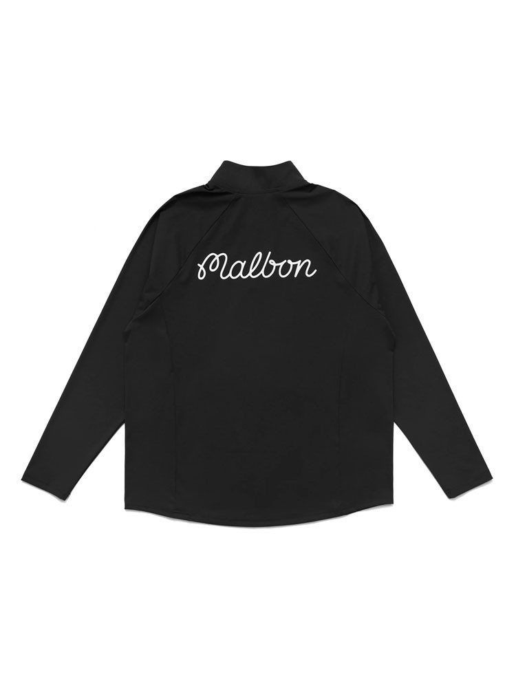 Malbon Performance Raglan Quarter Zip - Black