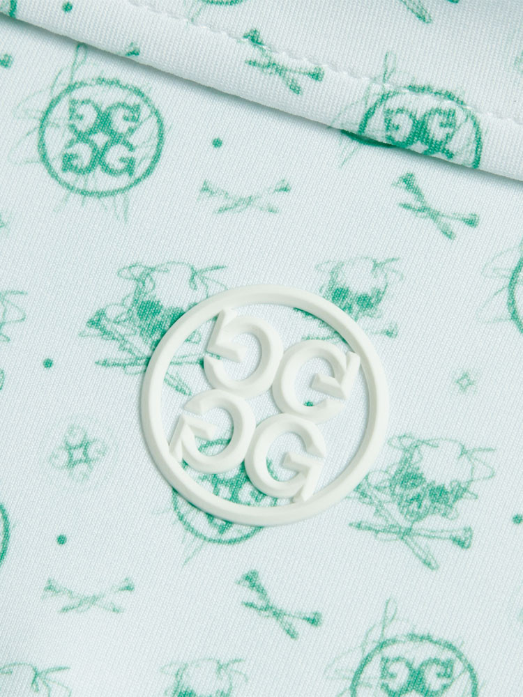 G/FORE Skull & T's Sketch Tech Jersey Slim Fit Polo - Lotus