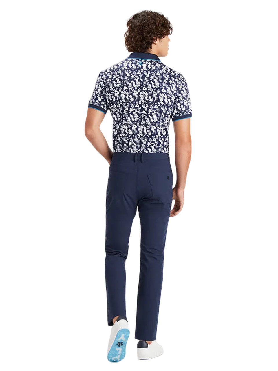 G/FORE Blossom Rib Collar Tech Jersey Slim Fit Polo - Twilight