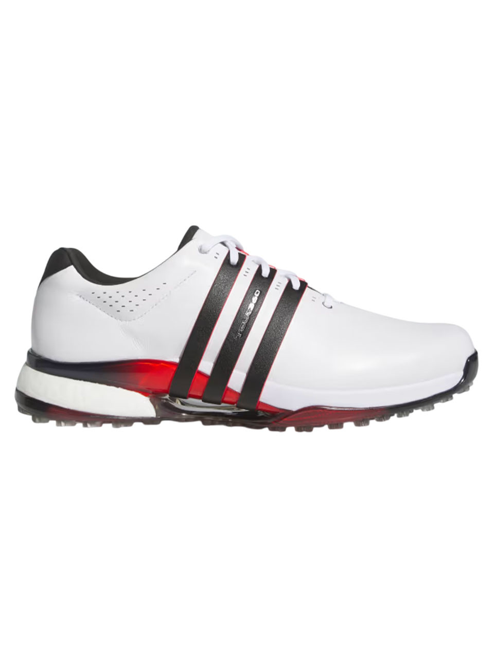 adidas Tour360 25 Wide Spikeless Golf Shoes Ftwr White/Core Black/Lucid  Red