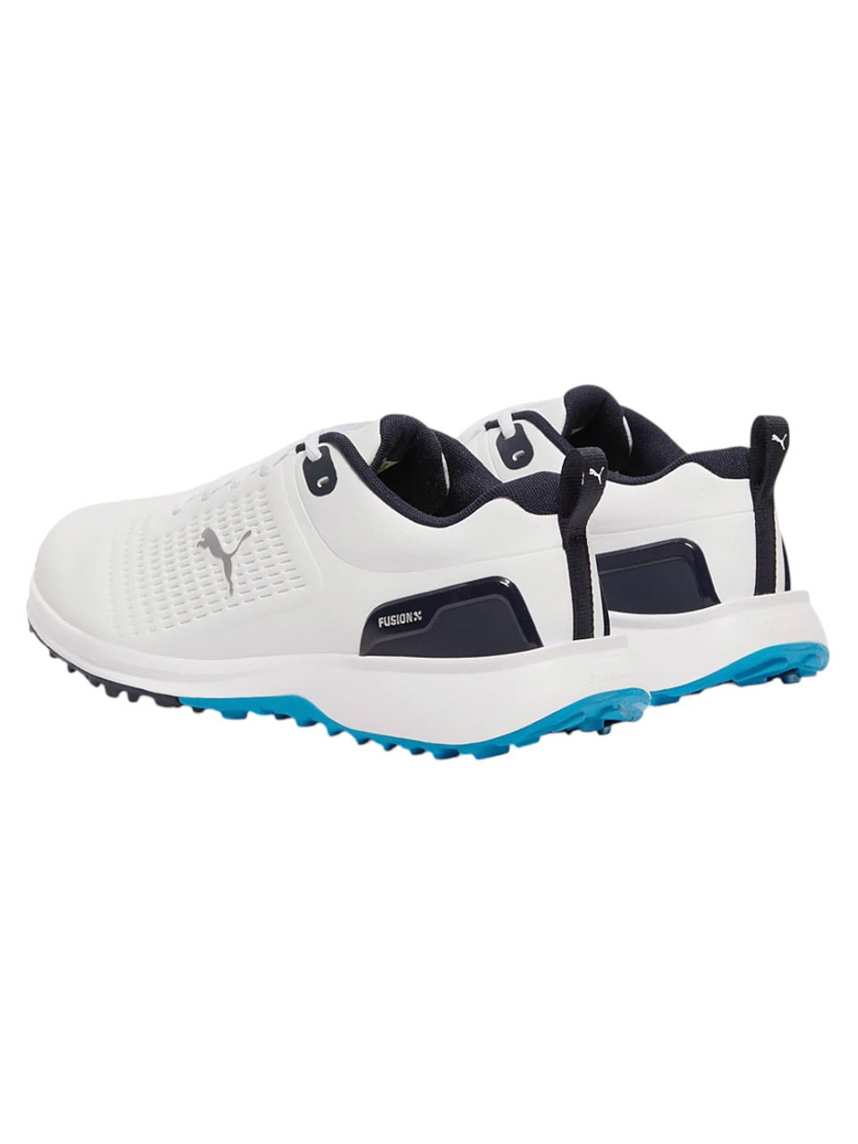 Puma FUSION Plus Spikeless Golf Shoes Puma White/Speed Blue/Deep