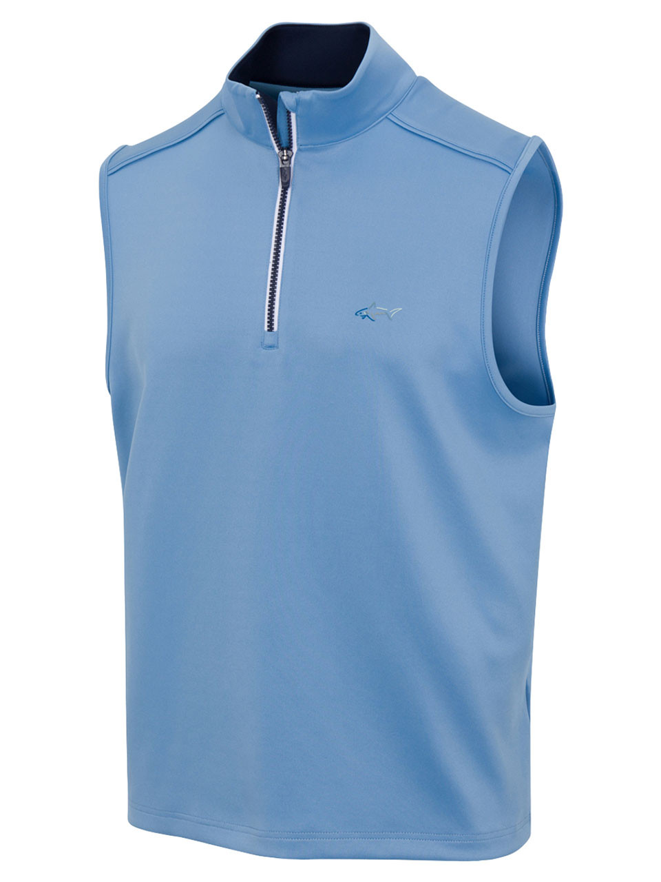 Greg Norman 1/4 Zip Vest Blue Cloud