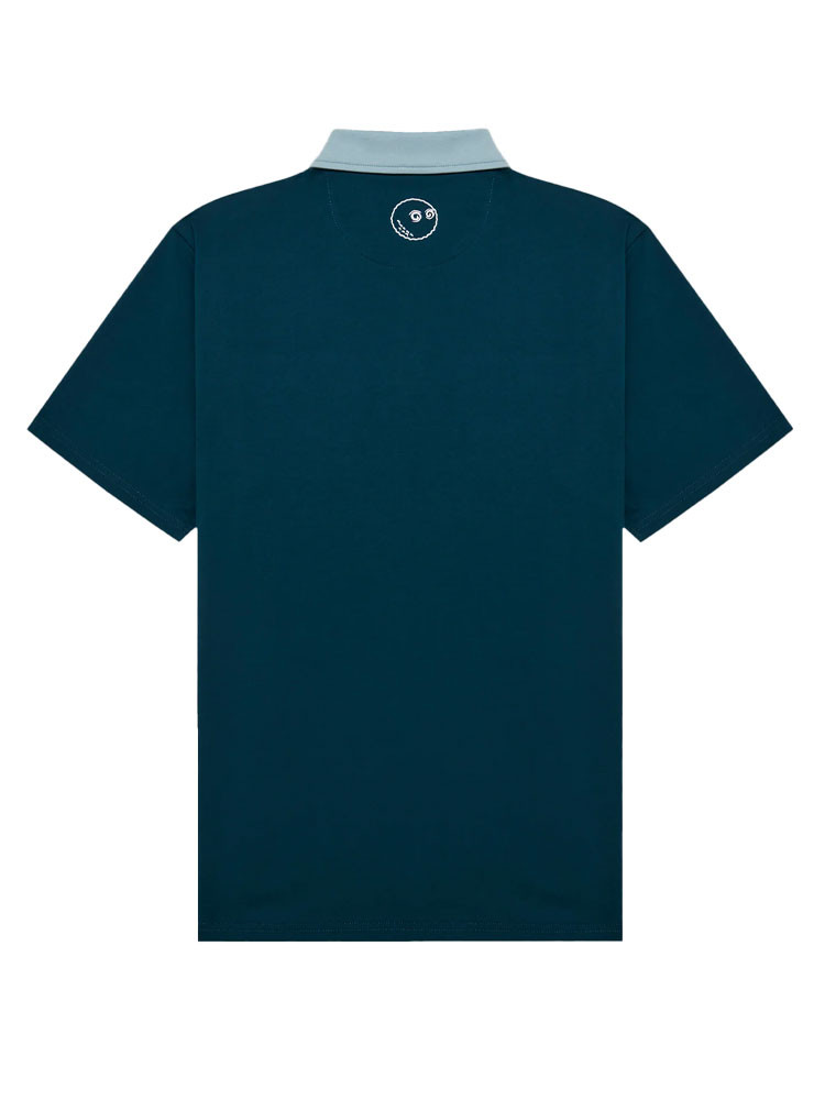Malbon Jovis Solid Polo - Ocean | GolfBox