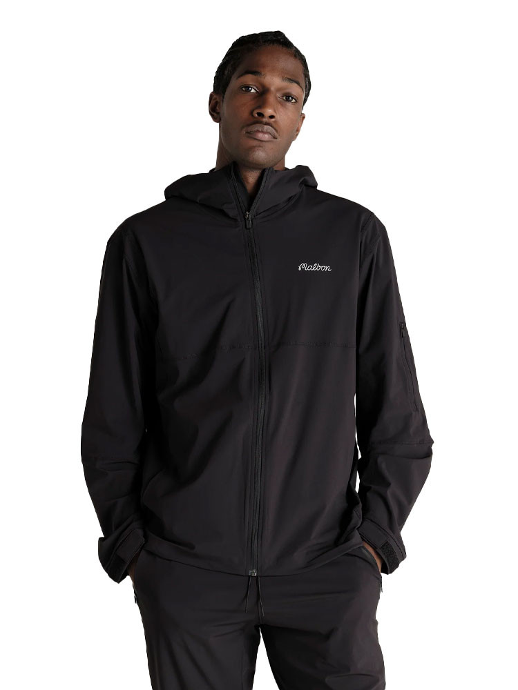 Malbon Performance Full Zip Shell Jacket - Black