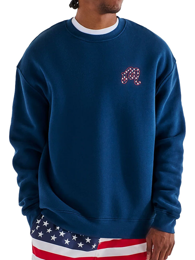 Malbon In Golf We Trust Sweatshirt - Navy | GolfBox