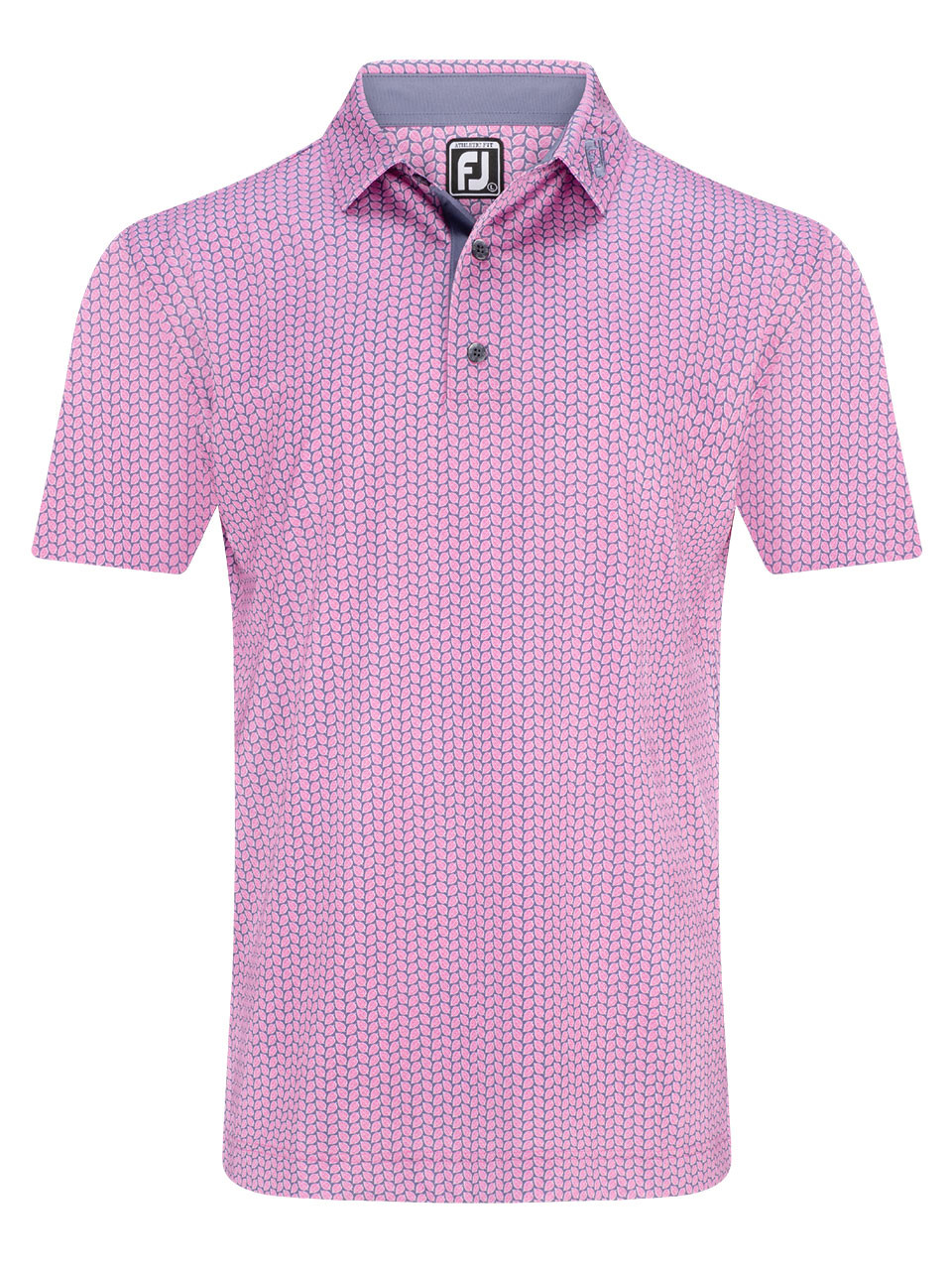 Footjoy Pink Adidas Golf Shirt FootJoy Wiggle Print Lisle Golf