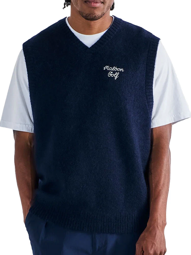Malbon Domenica Vest - Navy | GolfBox