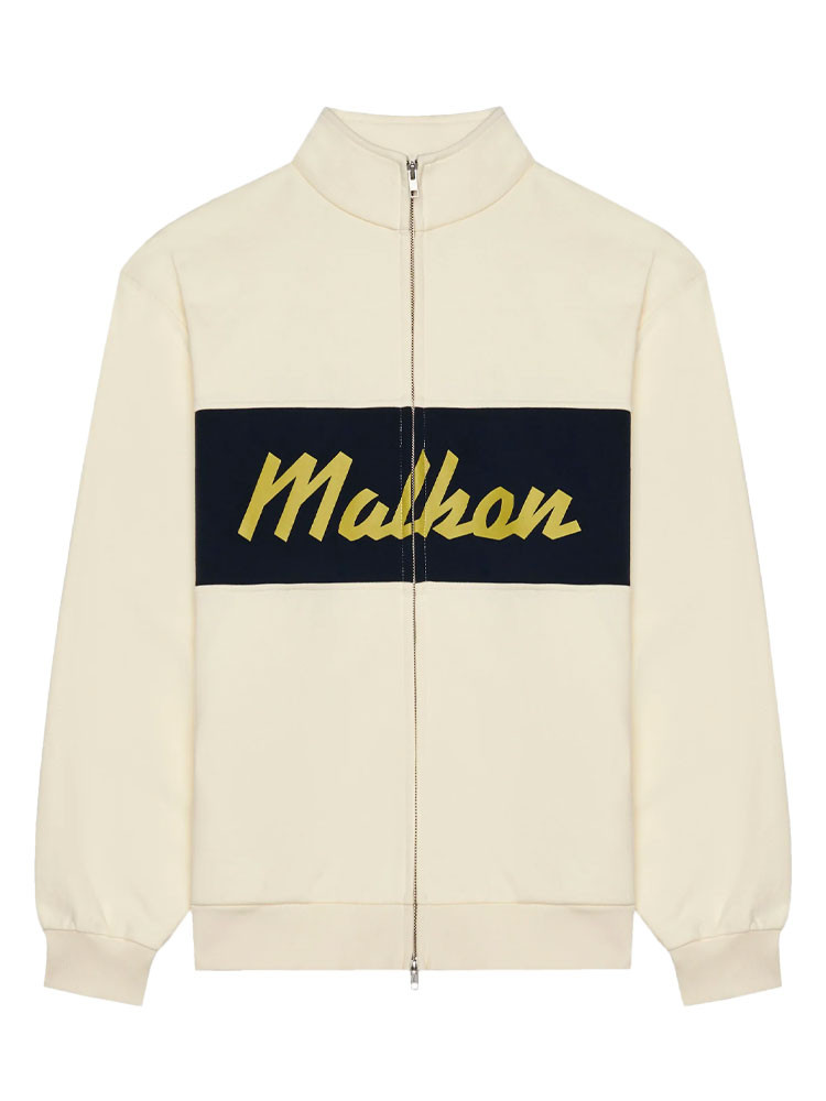 Malbon オフホワイトL Malbon University Double Zip Jacket - Cream | GolfBox