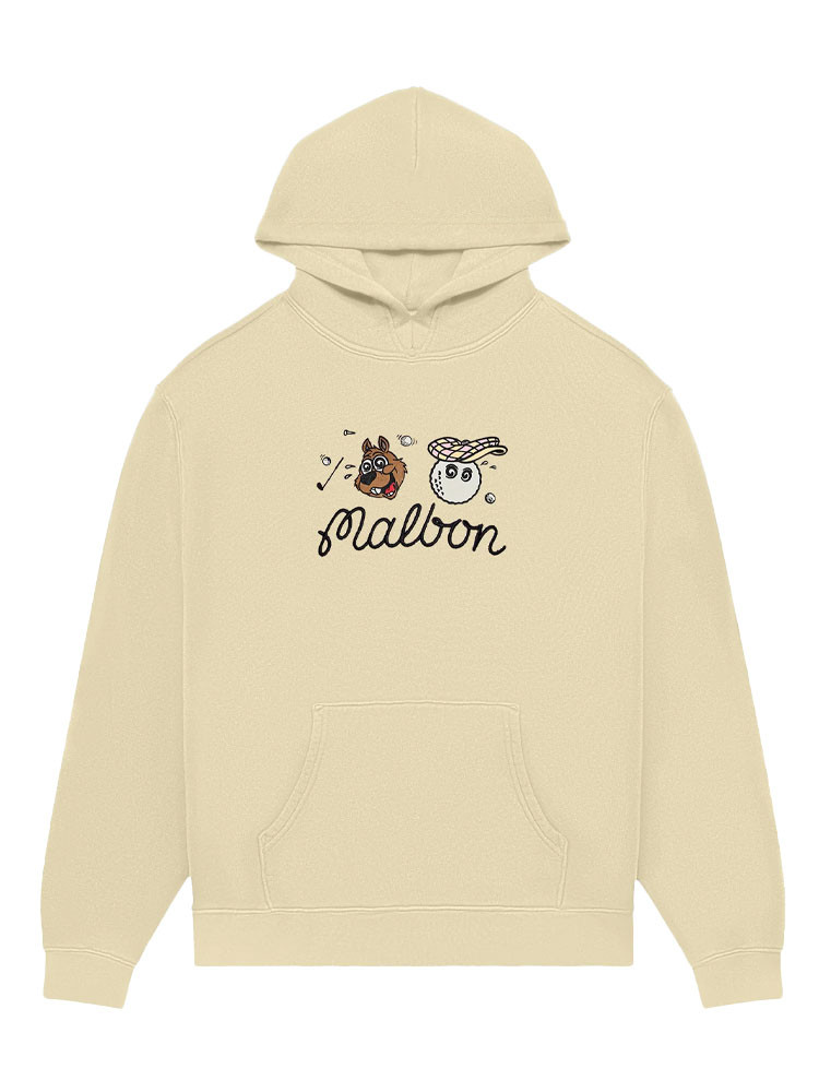 Malbon Two Man Scramble Hoodie - Light Khaki | GolfBox