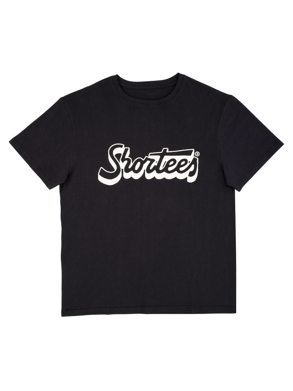 Shortees Golf Shadow Logo Tee - Black | GolfBox