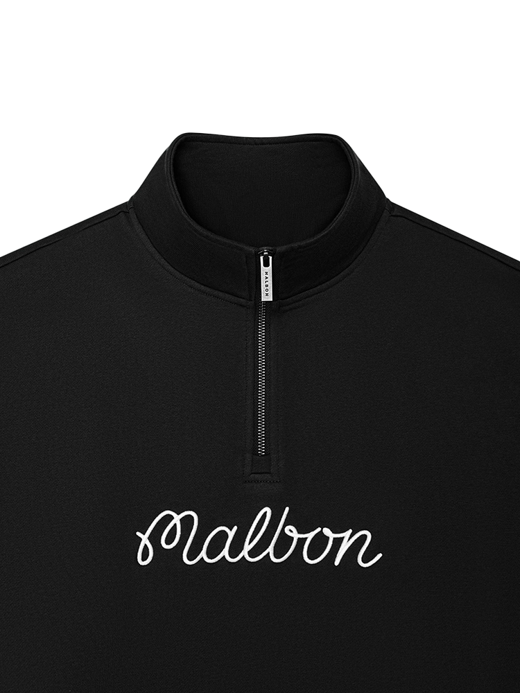 Malbon Collegiate Sweatshirt - Black | GolfBox