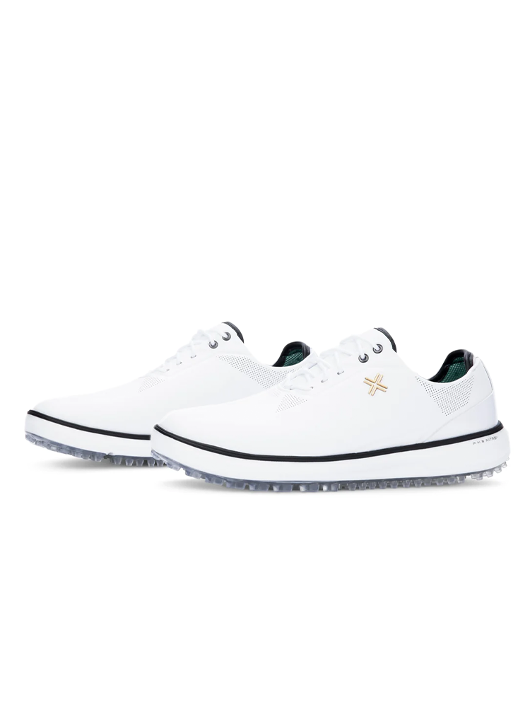 Payntr Golf Match Day SC Golf Shoes (Wide Fit) White/Black/Gold