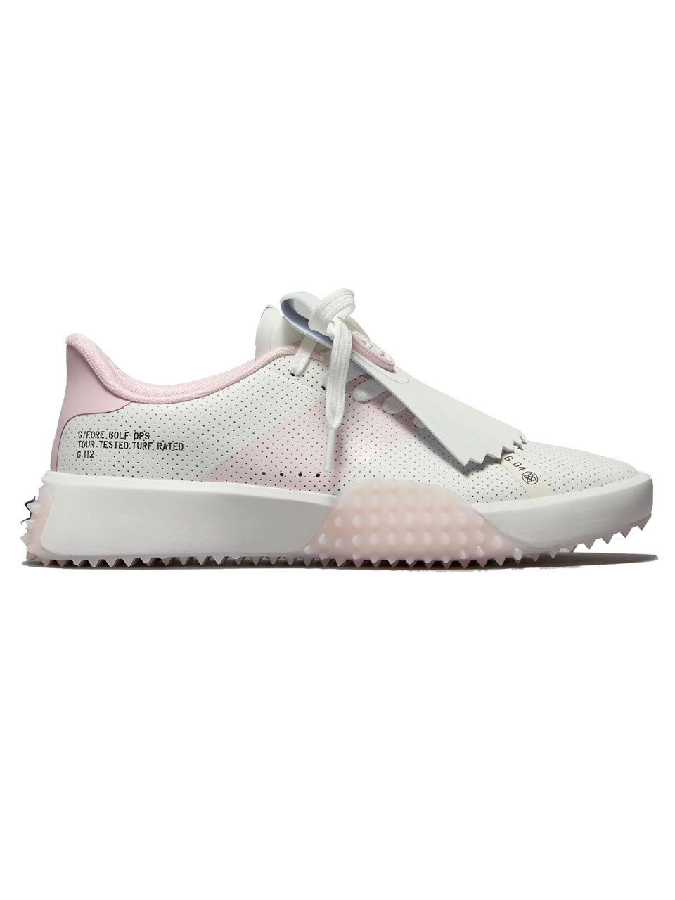 G/FORE Womens G.112 Perforated Saddle Stripe Kiltie Golf Shoes