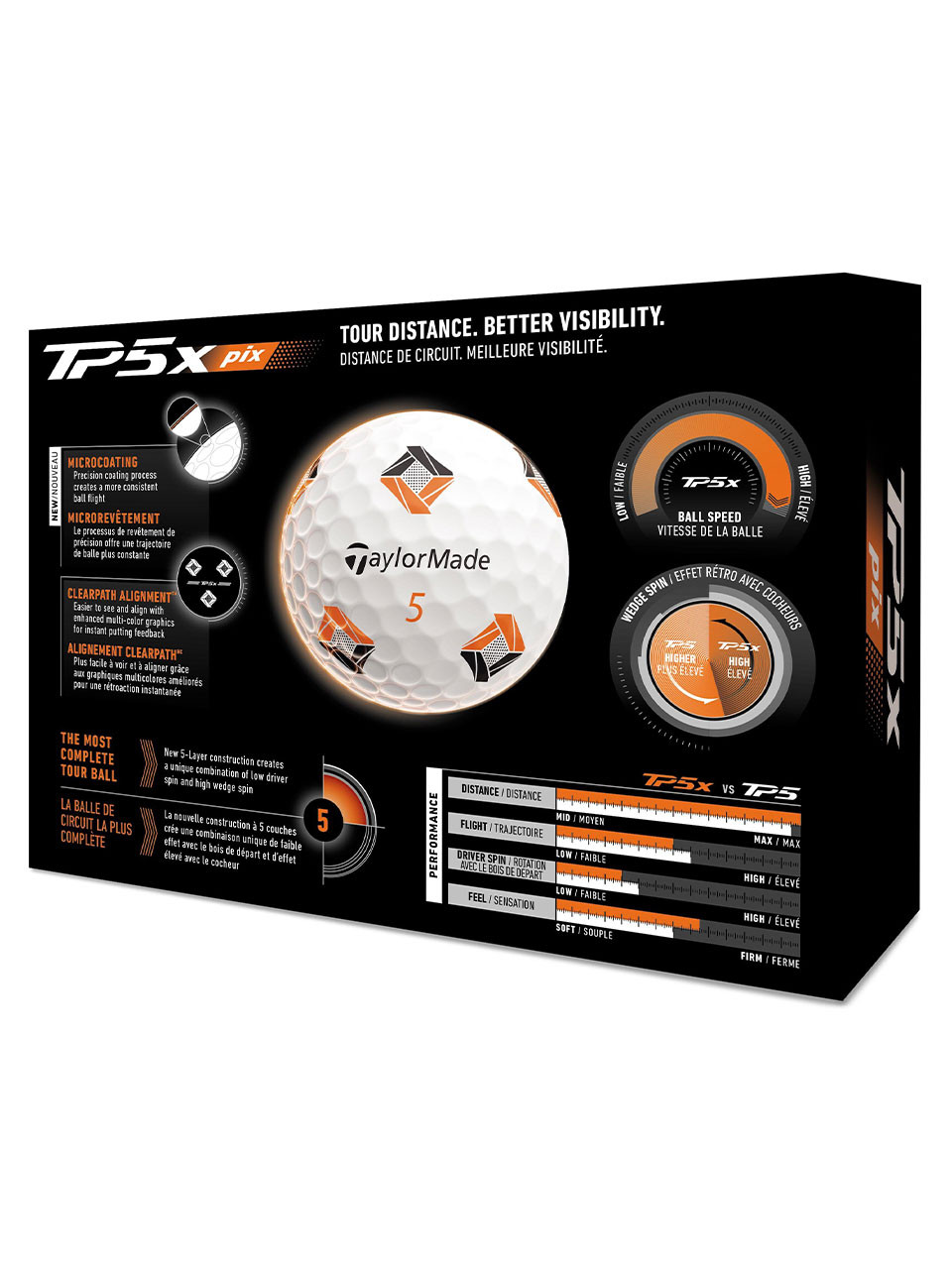 TaylorMade TP5x pix 2026 Golf Balls | GolfBox