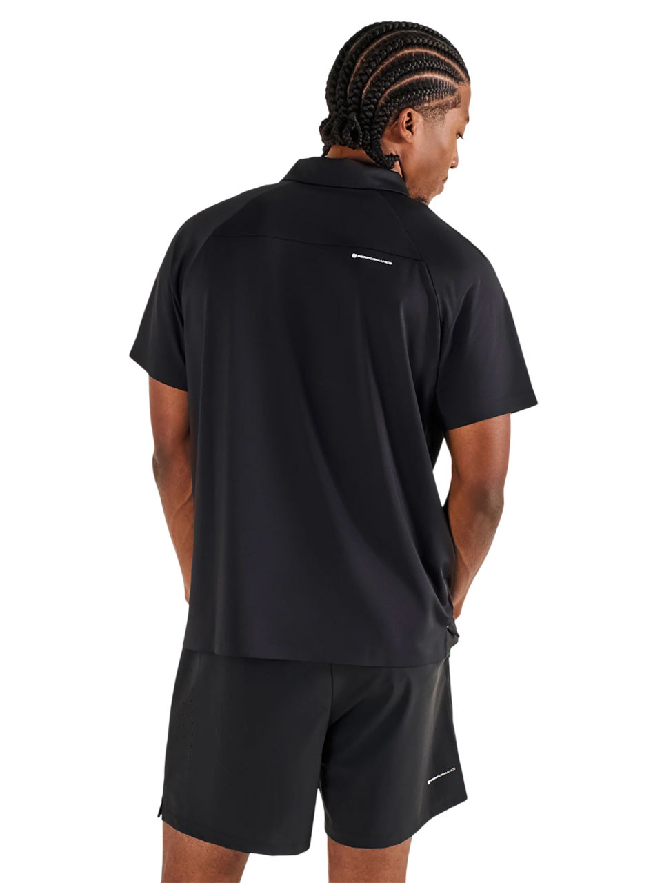 Malbon Performance Zip Raglan Polo - Black | GolfBox