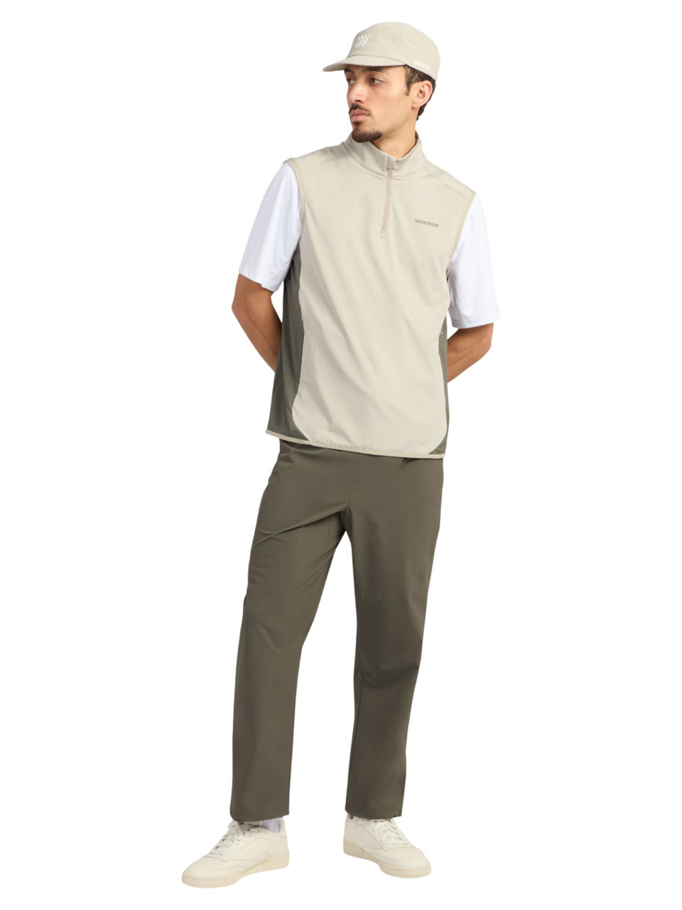 Manors Golf ベスト Manors Golf 1/4-Zip Tech Vest - Vapour | GolfBox