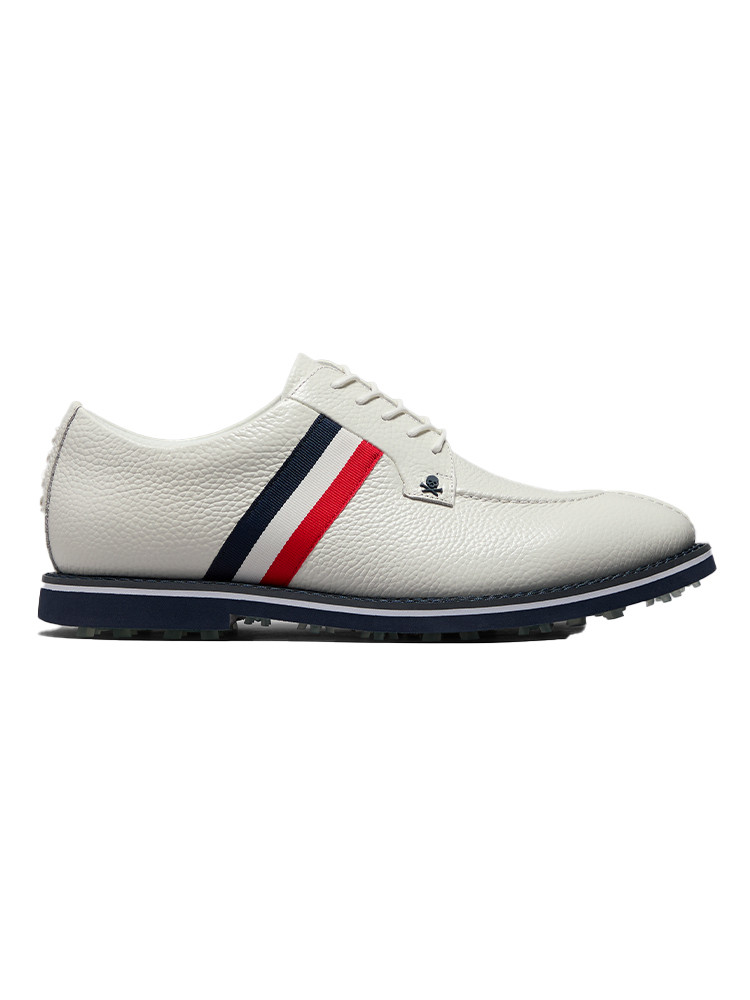 G/FORE GALLIVANTER Split Toe Grosgrain Leather Golf Shoes - Snow