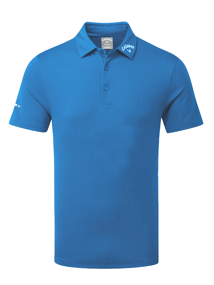 Solid Images Callaway Textured Solid Tour Polo - Vallarta Blue