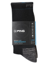 Ping SensorCool Crew 2 Pack Socks - Black