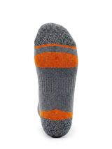 Meikan 5 Pack Quarter Cut Performance Sports Socks - Grey/Orange