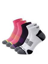 Meikan 5 Pack Women's Quarter Cut Performance Sports Socks - Multi