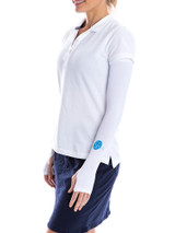 SParms Sun Protection Arm Sleeves With Thumbhole - White