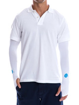 SParms Sun Protection Arm Sleeves With Thumbhole - White