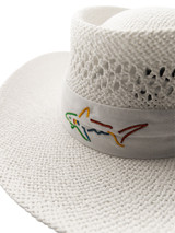 Greg Norman Signature Straw Hat - White