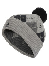 adidas Women's Graphic Pompom Beanie - Medium Grey Heather