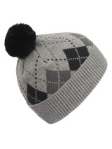 adidas Women's Graphic Pompom Beanie - Medium Grey Heather
