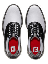 FootJoy Traditions Spikeless Golf Shoes - White/Black