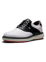 FootJoy Traditions Spikeless Golf Shoes - White/Black